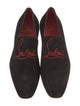 Christian Louboutin Suede Crystal Embellishments Loafers