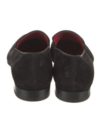 Christian Louboutin Suede Crystal Embellishments Loafers