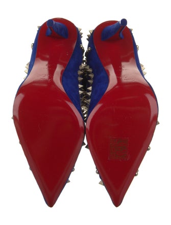 Christian Louboutin Suede Studded Accents Boots