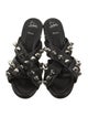 Christian Louboutin Leather Studded Accents Slides