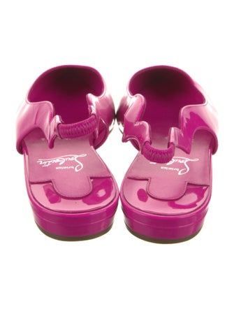 Christian Louboutin Patent Leather Slingback Flats