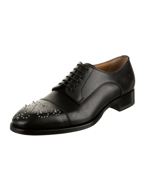 Christian Louboutin Leather Studded Accents Derby Shoes