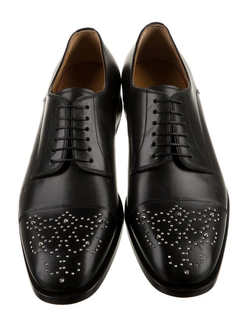 Christian Louboutin Leather Studded Accents Derby Shoes