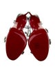 Christian Louboutin Leather Crystal Embellishments Slingback Sandals