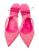 Christian Louboutin Lace Lace Pattern Slingback Pumps