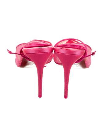 Christian Louboutin Lace Lace Pattern Slingback Pumps