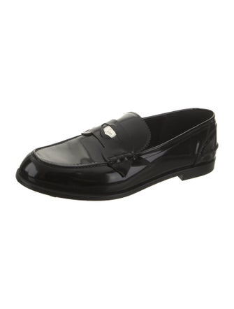 Christian Louboutin Patent Leather Scalloped Accent Loafers