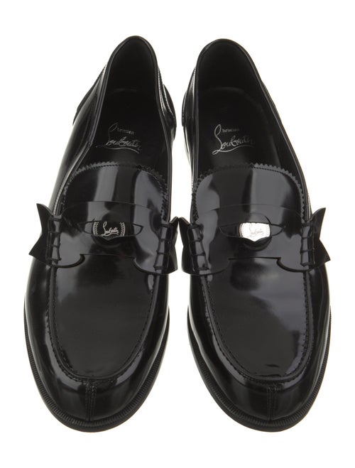 Christian Louboutin Patent Leather Scalloped Accent Loafers
