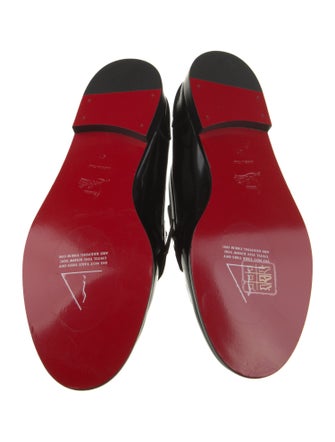 Christian Louboutin Patent Leather Scalloped Accent Loafers