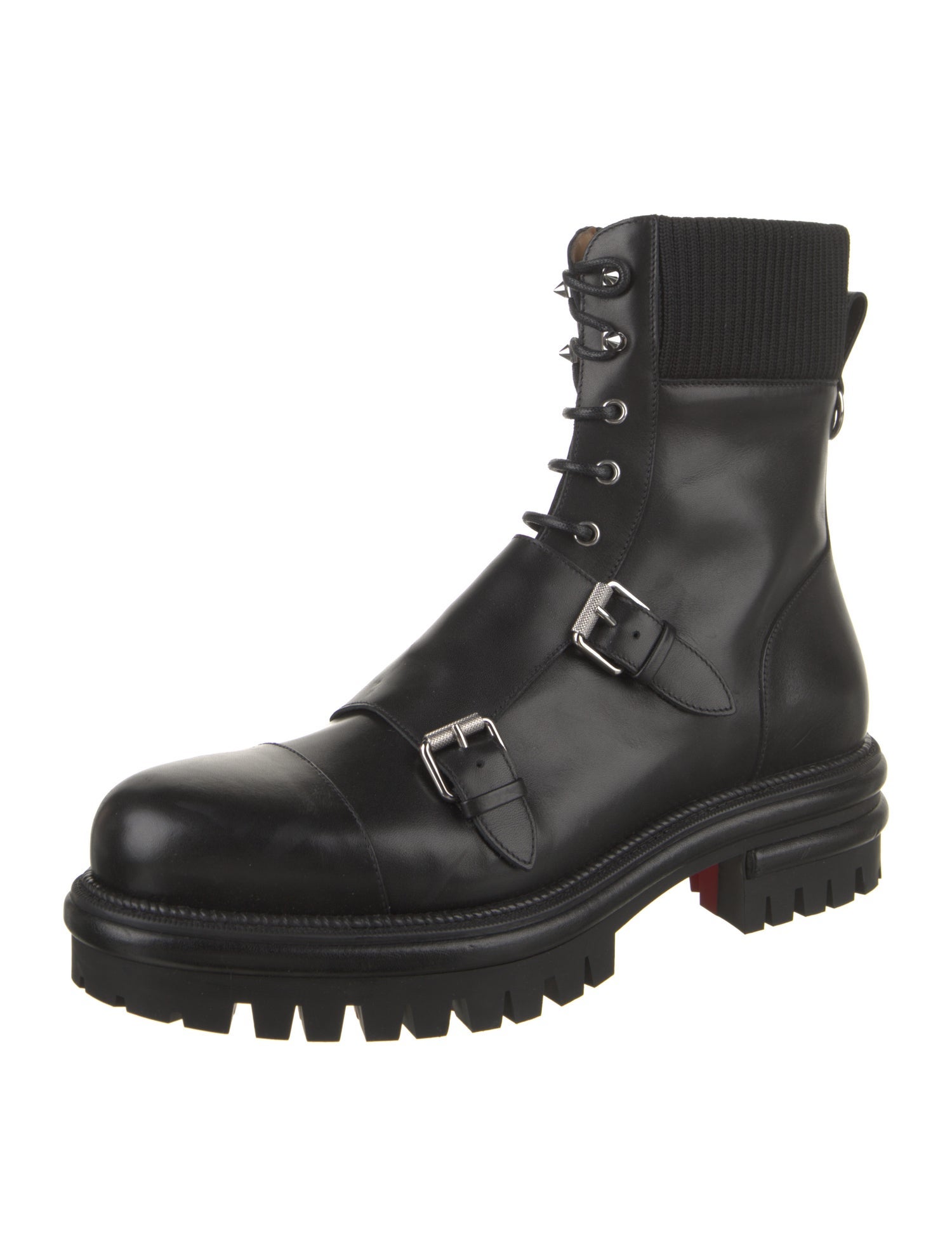 Christian Louboutin Leather Lace-Up Boots