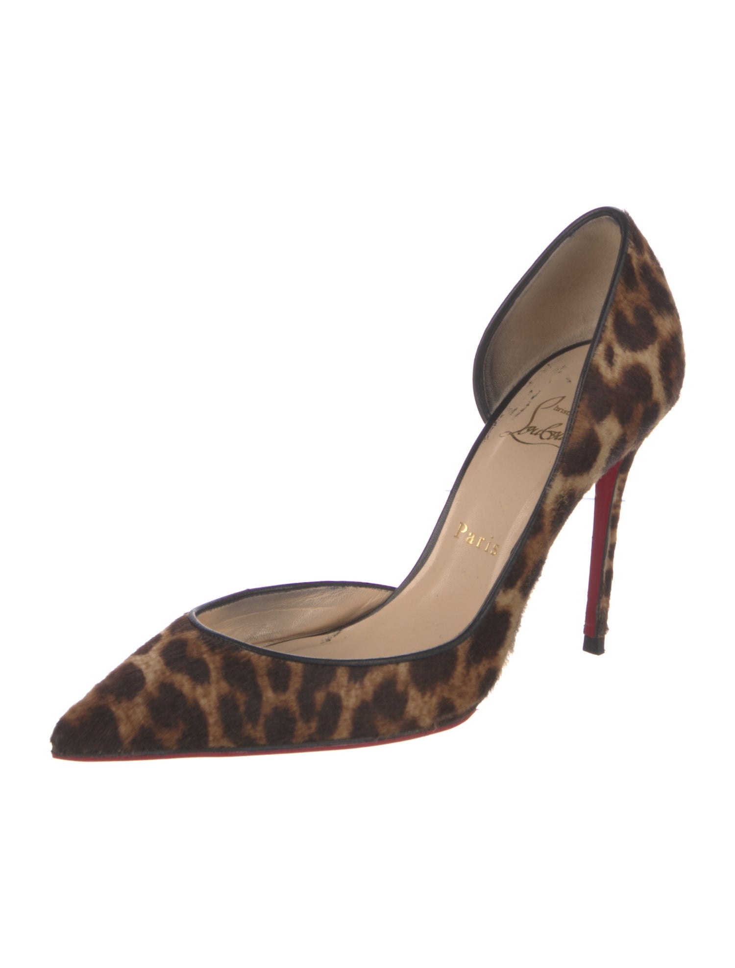 Christian Louboutin Ponyhair Animal Print D'Orsay Pumps