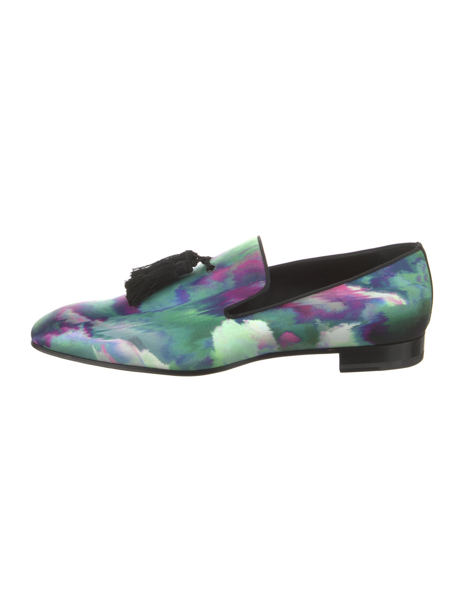 Christian Louboutin Satin Printed Loafers