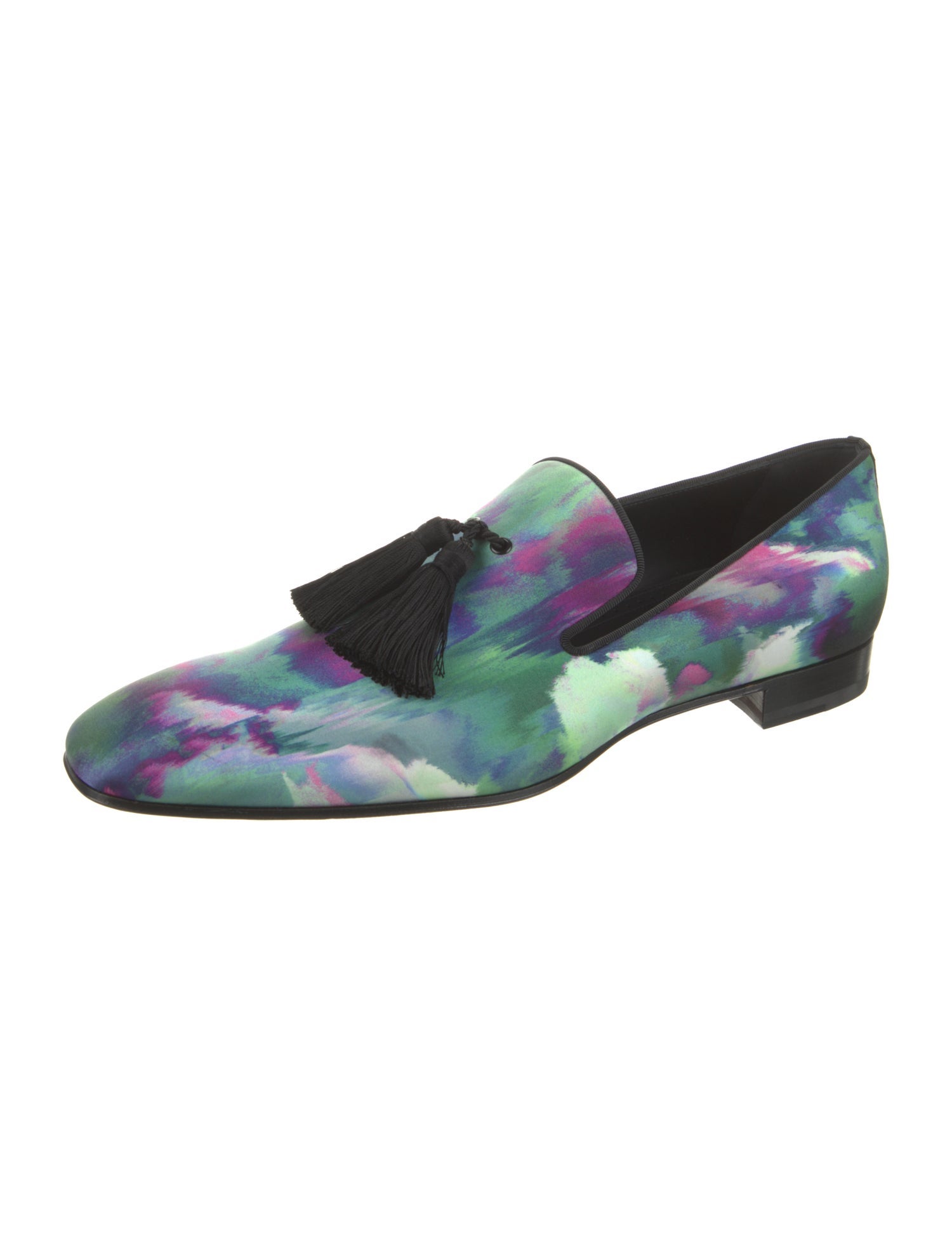 Christian Louboutin Satin Printed Loafers