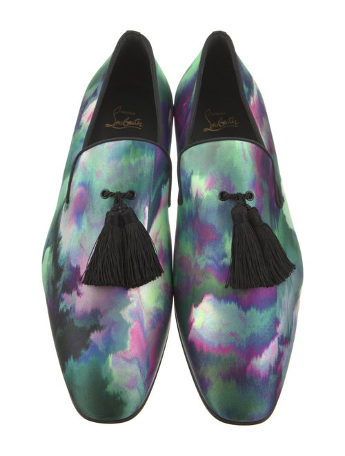 Christian Louboutin Satin Printed Loafers