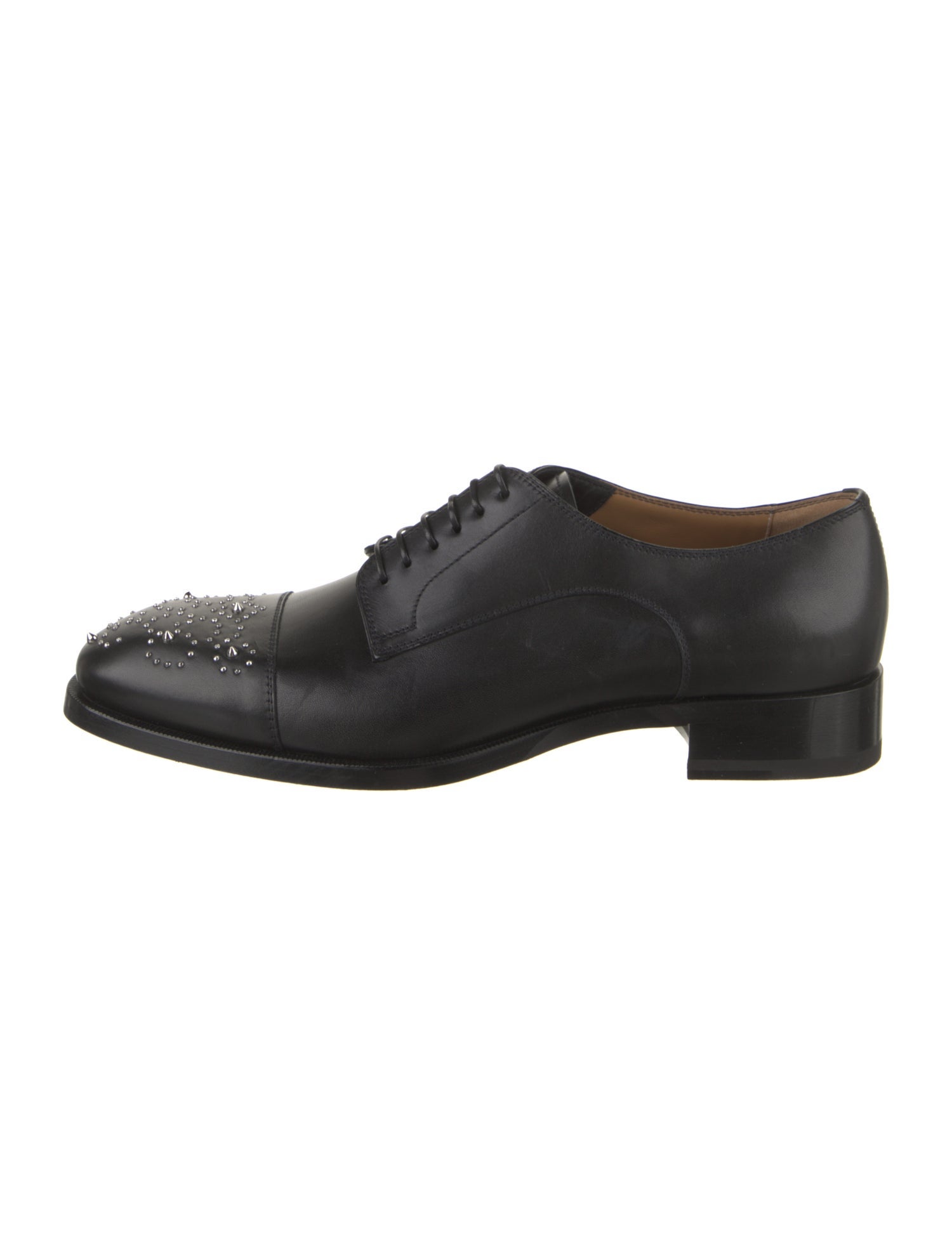 Christian Louboutin Leather Studded Accents Derby Shoes