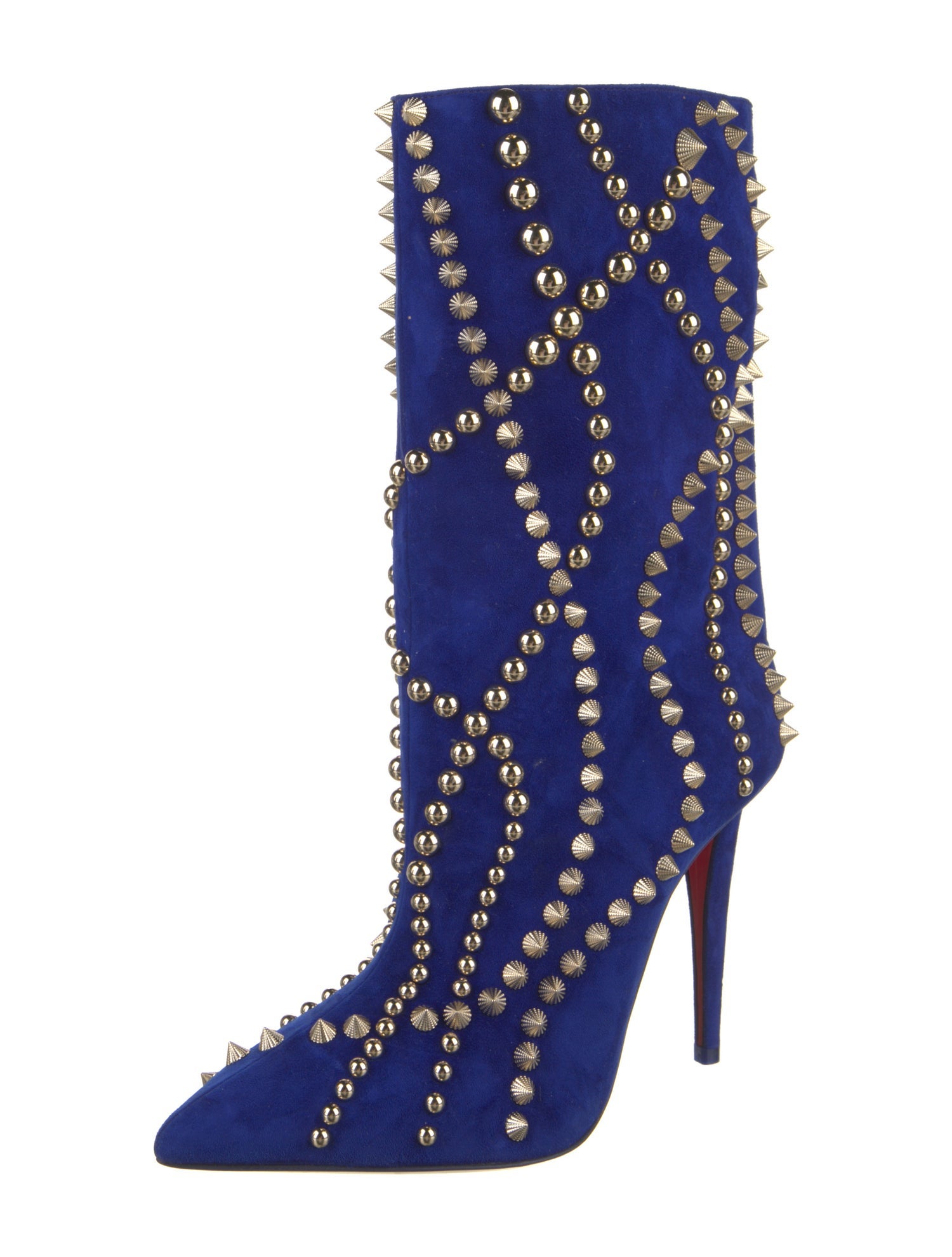 Christian Louboutin Suede Patterned Boots