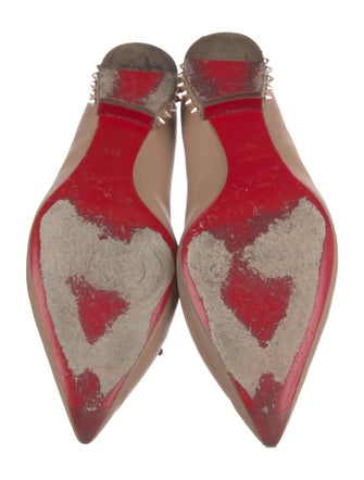 Christian Louboutin Spike Accents Leather Ballet Flats