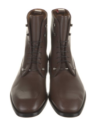 Christian Louboutin Leather Lace-Up Boots