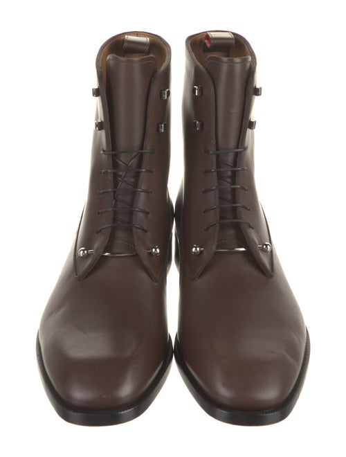 Christian Louboutin Leather Lace-Up Boots