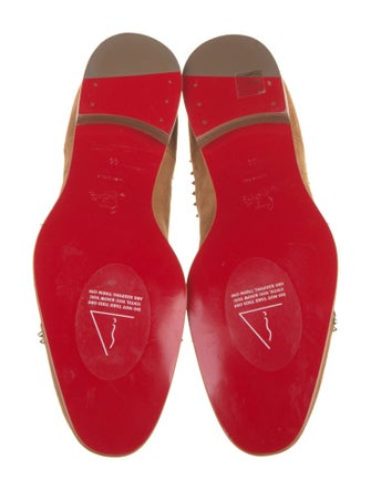 Christian Louboutin Suede Studded Accents Chelsea Boots