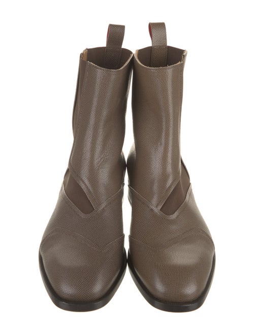 Christian Louboutin Embossed Leather Chelsea Boots