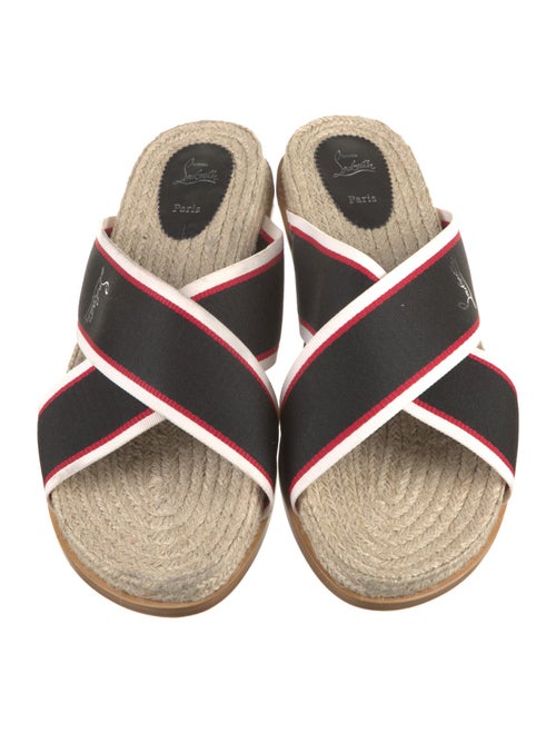 Christian Louboutin Canvas Striped Slides