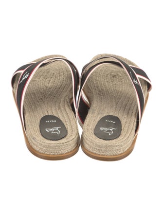 Christian Louboutin Canvas Striped Slides
