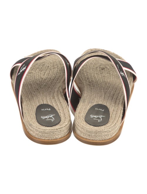 Christian Louboutin Canvas Striped Slides