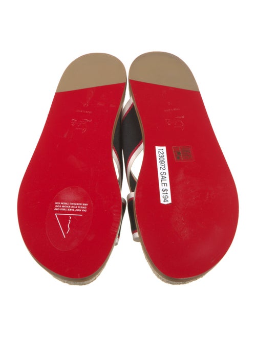 Christian Louboutin Canvas Striped Slides
