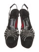 Christian Louboutin Suede Crystal Embellishments Slingback Sandals