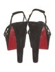 Christian Louboutin Suede Crystal Embellishments Slingback Sandals