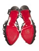 Christian Louboutin Suede Crystal Embellishments Slingback Sandals