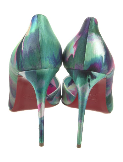 Christian Louboutin Satin Printed D'Orsay Pumps