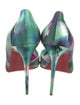 Christian Louboutin Satin Printed D'Orsay Pumps