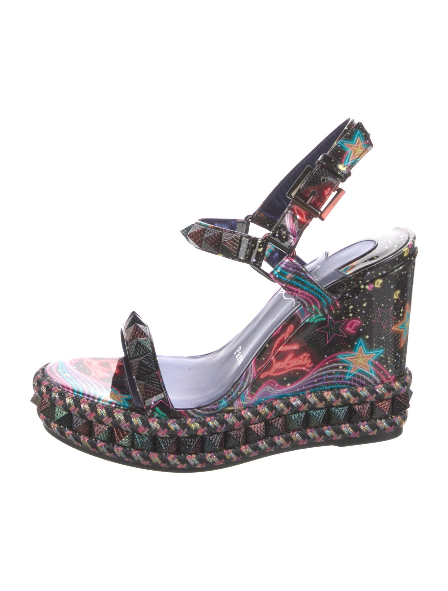 Christian Louboutin Leather Printed Espadrilles