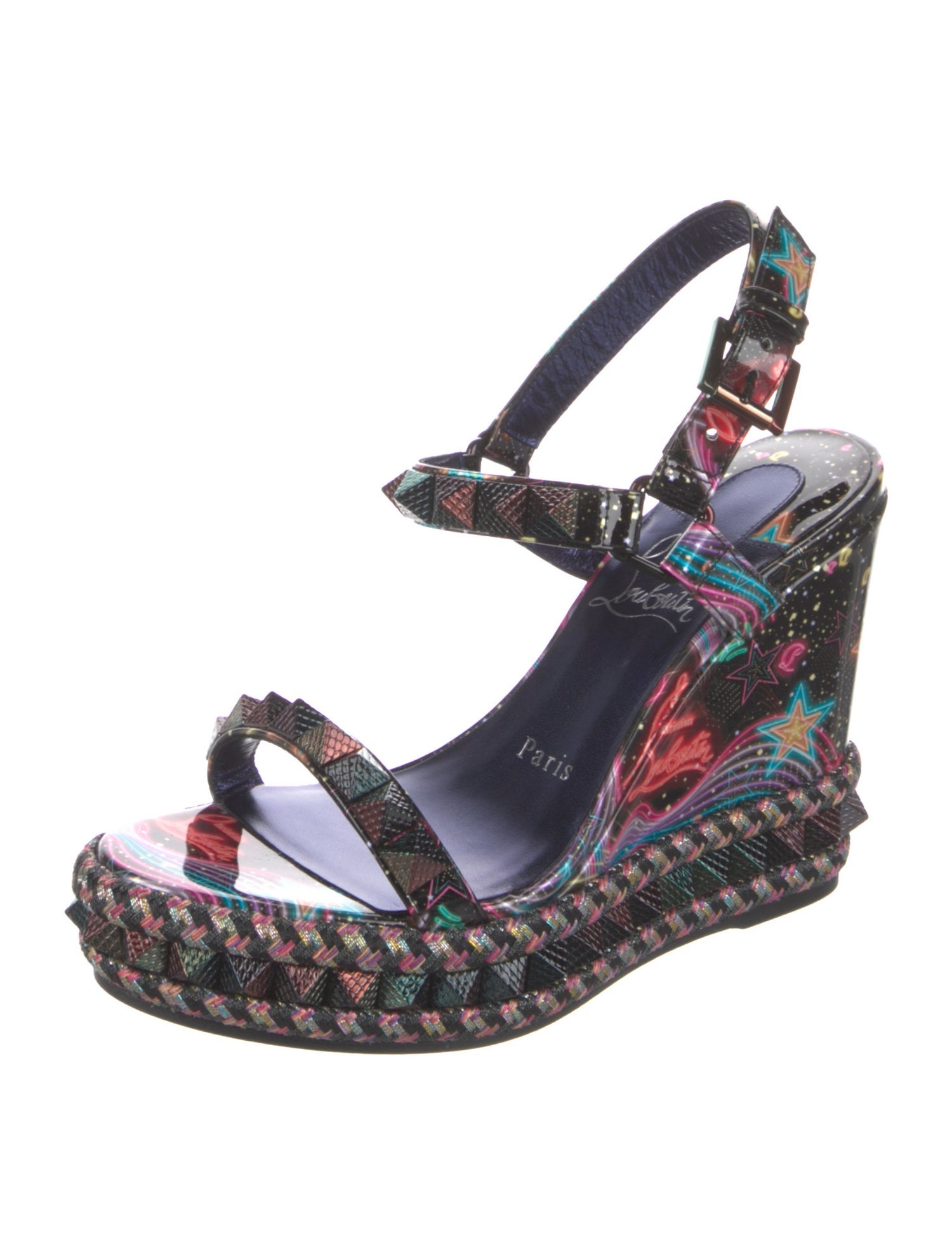 Christian Louboutin Leather Printed Espadrilles
