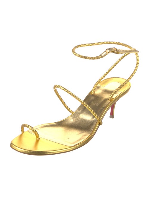 Christian Louboutin Leather Braided Accents Sandals