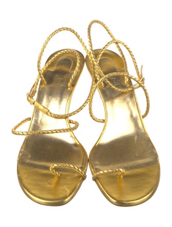 Christian Louboutin Leather Braided Accents Sandals