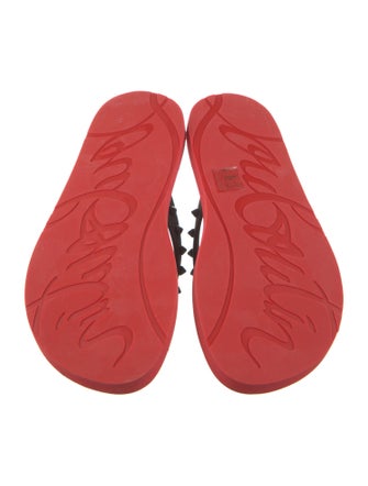 Christian Louboutin Rubber Studded Accents Flip Flops