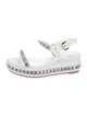 Christian Louboutin Leather Studded Accents Espadrilles