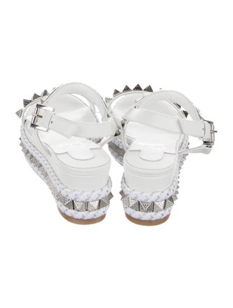 Christian Louboutin Leather Studded Accents Espadrilles