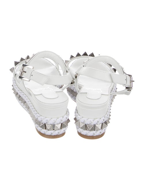 Christian Louboutin Leather Studded Accents Espadrilles