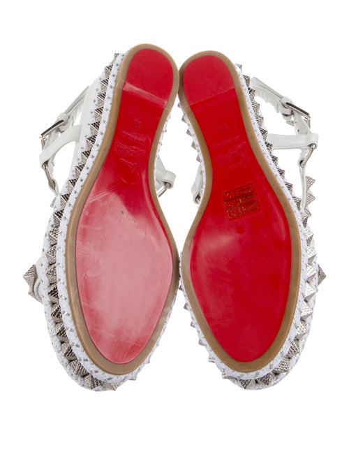 Christian Louboutin Leather Studded Accents Espadrilles