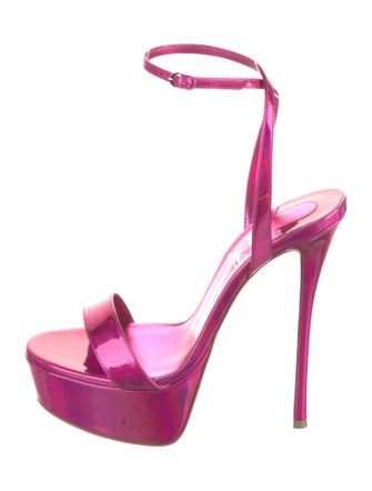 Christian Louboutin Patent Leather Slingback Sandals