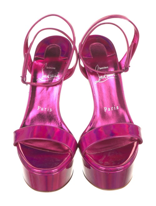 Christian Louboutin Patent Leather Slingback Sandals