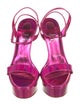 Christian Louboutin Patent Leather Slingback Sandals
