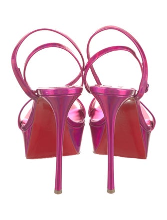Christian Louboutin Patent Leather Slingback Sandals