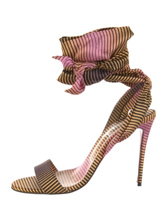Christian Louboutin Satin Printed Sandals