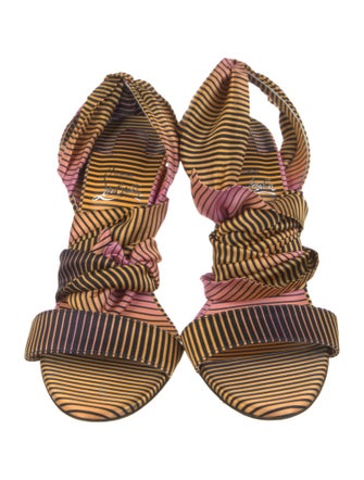 Christian Louboutin Satin Printed Sandals