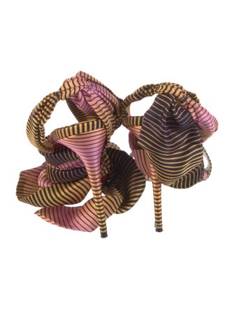 Christian Louboutin Satin Printed Sandals